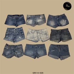 Light Blue Y2K Mini Jean Shorts (GRV-6-026)