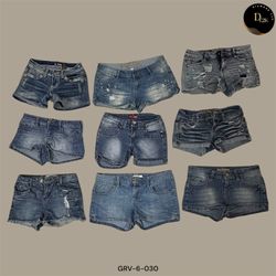 Vintage Y2K Dark Blue Denim Mini Shorts – Perfect ..