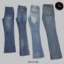 Jeans a Zampa d'Efesto Retro Blue Y2K (GRV-6-039)