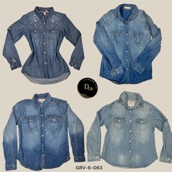 Retro Y2K Denim Blouse – Perfect 2000s Throwback S..