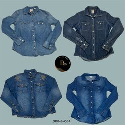 Y2K Denim Blouse – Iconic Vintage 2000s Wardrobe E..