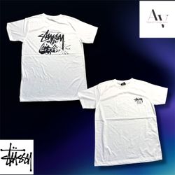 Stussy rework style Welder tee in white