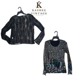 Long sleeves mesh and polyester Top