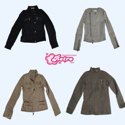 Y2k unique Zipper Cotton Jacket (June-07)