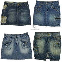 Y2K Britney Era Denim Mini Skirts (RE-1280)