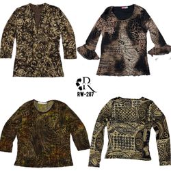 Y2K Earthy Tone Full Sleeve Tops (RW-287)