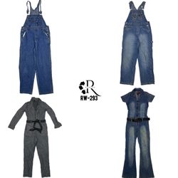 Y2K Denim Mix Jumpsuits (RW-293)