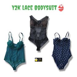 Y2K Lace Bodysuit Set – Vintage-Inspired Lingerie ..