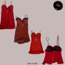 Abito Baby Doll Rosso Romance Y2K (GRV-6-080)