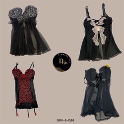 Retro Romance | Black Y2K Babydoll (GRV-6-086)