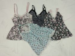 IQ0142 Y2k Floral Cami Tops
