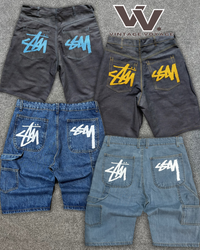 Stüssy rework style denim Shorts MOQ 15pcs #11625