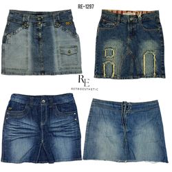 Y2K Britney Era Denim Mini Skirts (RE-1297)