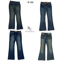 Y2K IT Girl Denim Flared Jeans (RE-1304)