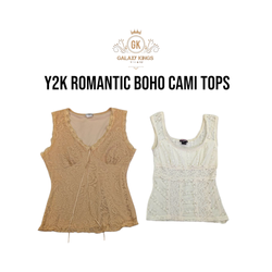 Y2k Romantic BoHo Cami Tops