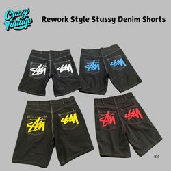 Rework Style Stussy Denim Jorts