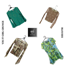 Y2K IT GIRL GRUNGE BLOUSES
