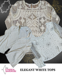 Elegant Y2K White Tops Bundle of 10 pcs (RN#1218)