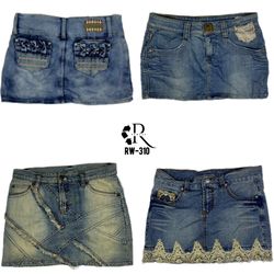 Y2K IT Girl Unique Denim Mini Skirts (RW-310)