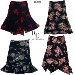 Jupes en polyester florales Y2K Date Night (RE-126..