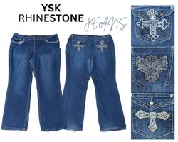 Y2K RHINESTONE WOMEN JEANS