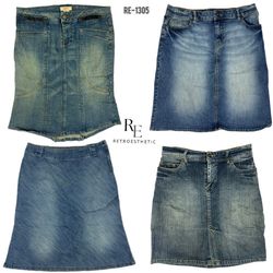 Y2K Britney Era Denim Midi Skirts (RE-1305)