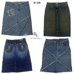 Y2K Britney Era Denim Midi Skirts (RE-1309)
