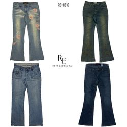 Y2K IT Girl Unique Denim Jeans (RE-1310)