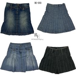Y2K Britney Era Denim Midi Skirts (RE-1313)