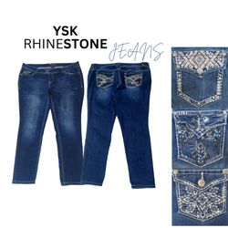 Y2K RHINESTONE JEANS