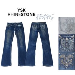 Y2K RHINESTONE JEANS PANT