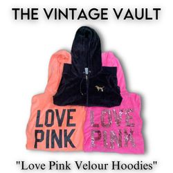 Love Pink Velours-Hoodies