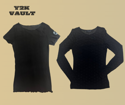 Minimalist goth Mesh tops