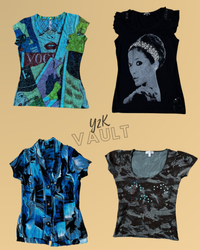 Y2K Vault: Arts tees & Glam throwbacks