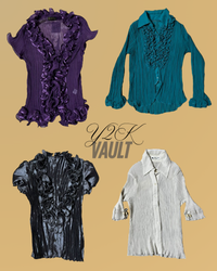 Y2k Vault: pleats,Ruffles & power tops
