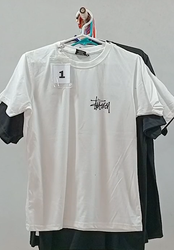 CR-90 Reworked Style Unisex Stussy Printed T-Shirt..