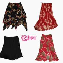 Y2K Sweetheart:Grunge Romance Midi Skirts