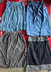 Saia mixi de jeans 14 peças