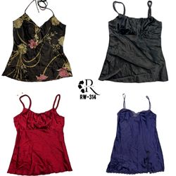 Y2K Soft Girl Silk Tops (RW-314)