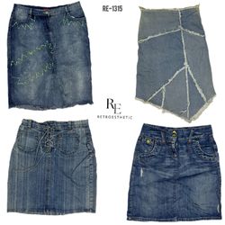Y2K Britney Era Denim Midi Skirts (RE-1315)