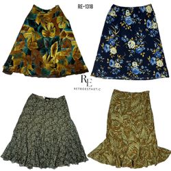 Jupes en polyester floral aux tons terreux Y2K (RE..