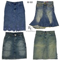 Y2K Britney Era Denim Midi Skirts (RE-1321)