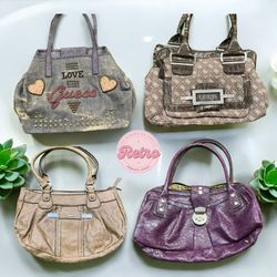 Vintage Guess Bags | Denim Hearts, Embossed Glam &..