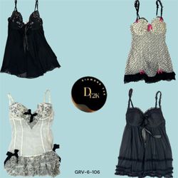 Y2K Angelcore Baby Doll – Contrast Black & White L..