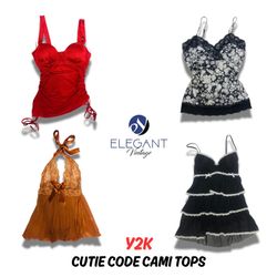 Y2K Cutie Code Cami Tops - 13 Stück - EV0396
