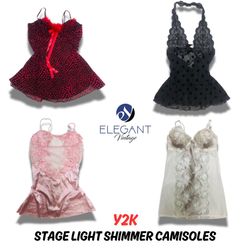 Y2K Stage Light shimmer Camisoles - 12 pieces - EV..