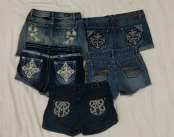 IQ0159 Pantaloncini Decorati Y2K - 15 Pezzi