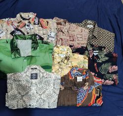 #02 Hawaiian printed men shirts 23pcs