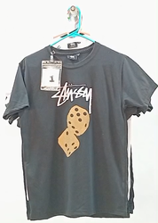 CR-109 Reworked Style Printed Stussy Unisex T-Shir..