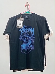 CR-111 Reworked Style Printed Stussy T-Shirts